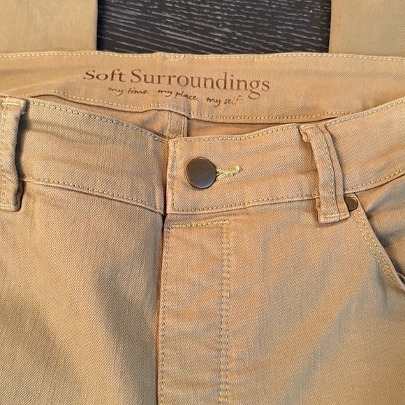 Soft Surroundings Green Ankle Stretch Jeggings, Size Medium - Picture 3 of 11